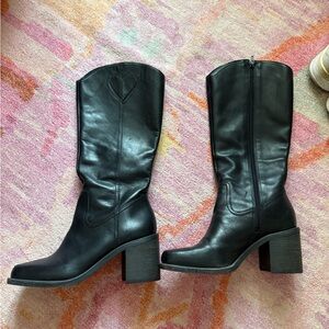 Lucky Brand Black Knee-High Women's Boots